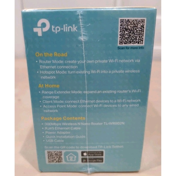 TP-Link N300 Wireless Portable Nano Travel‎ Router TL-WR802N - New/ Sealed - Picture 4 of 5